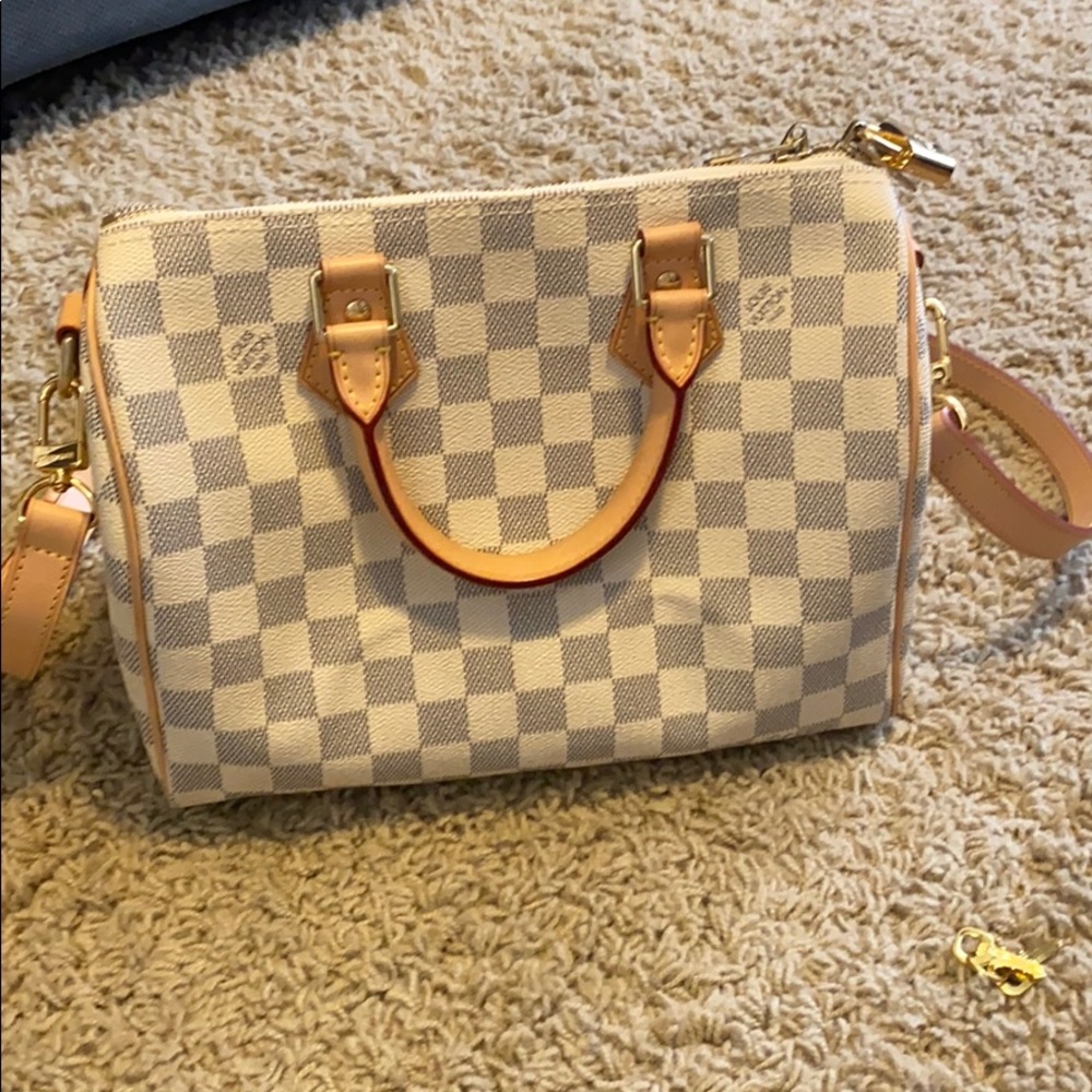 Authentic Louis Vuitton Speedy 25 Damier Azur